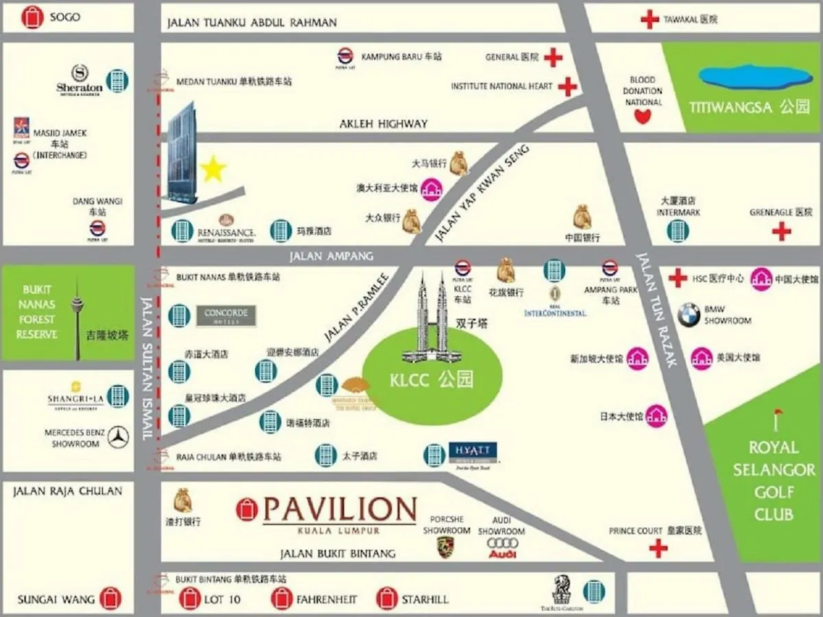The Platinum Klcc Apartment Kuala Lumpur 0*,